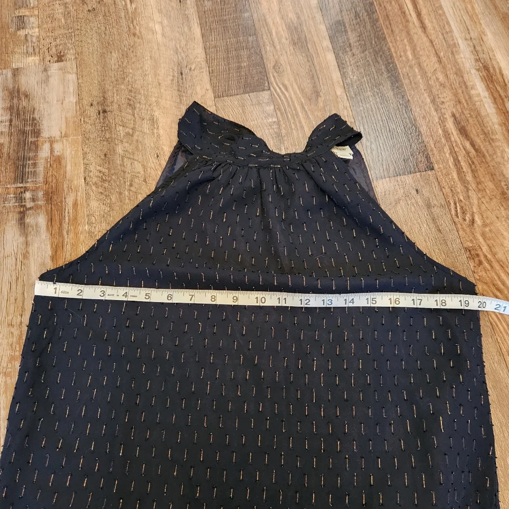 J. Crew Gold Thread Tie-Neck Tank